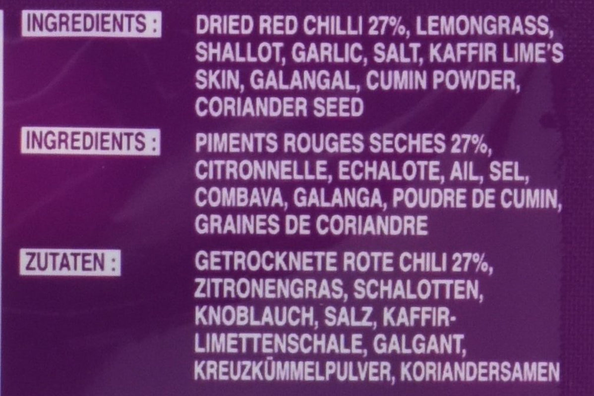 Cock Currypaste Panang, medium Schärfe, authentique cuisine thaïlandaise, ingrédients naturels, végétalien, halal et sans gluten (1 x 50 g)