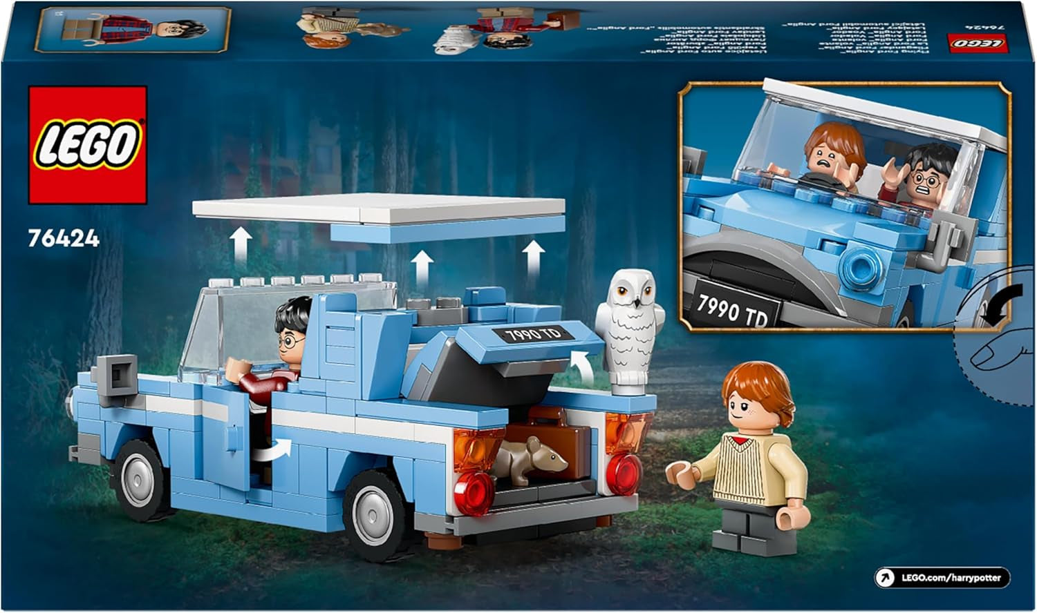 LEGO Harry Potter Flying Ford England jouet de construction voiture pour enfants cadeau pour garçons, filles et tous les fans à partir de 7 ans ensemble avec 2 mini figurines dont Ron Weasley jeu de rôle 76424 ensembles de construction Besuche den LEGO-Store