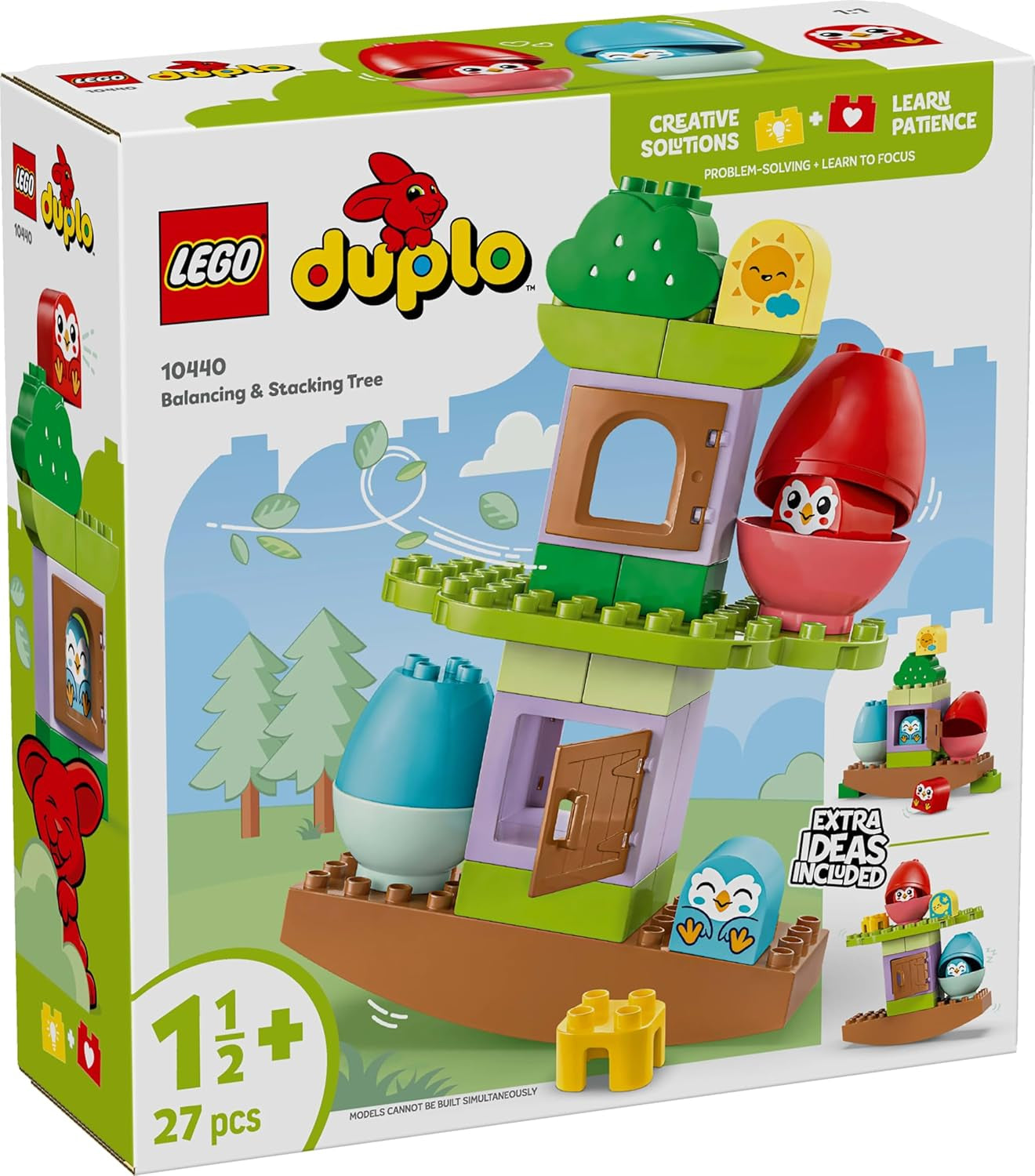 Arbre LEGO DUPLO à équilibrer et à empiler, jouet de développement, jeu de construction pour enfants à partir de 18 mois, jouet créatif pour enfants, jouet éducatif avec 2 oiseaux jouets 10440 Jeux de construction Besuche den LEGO-Store