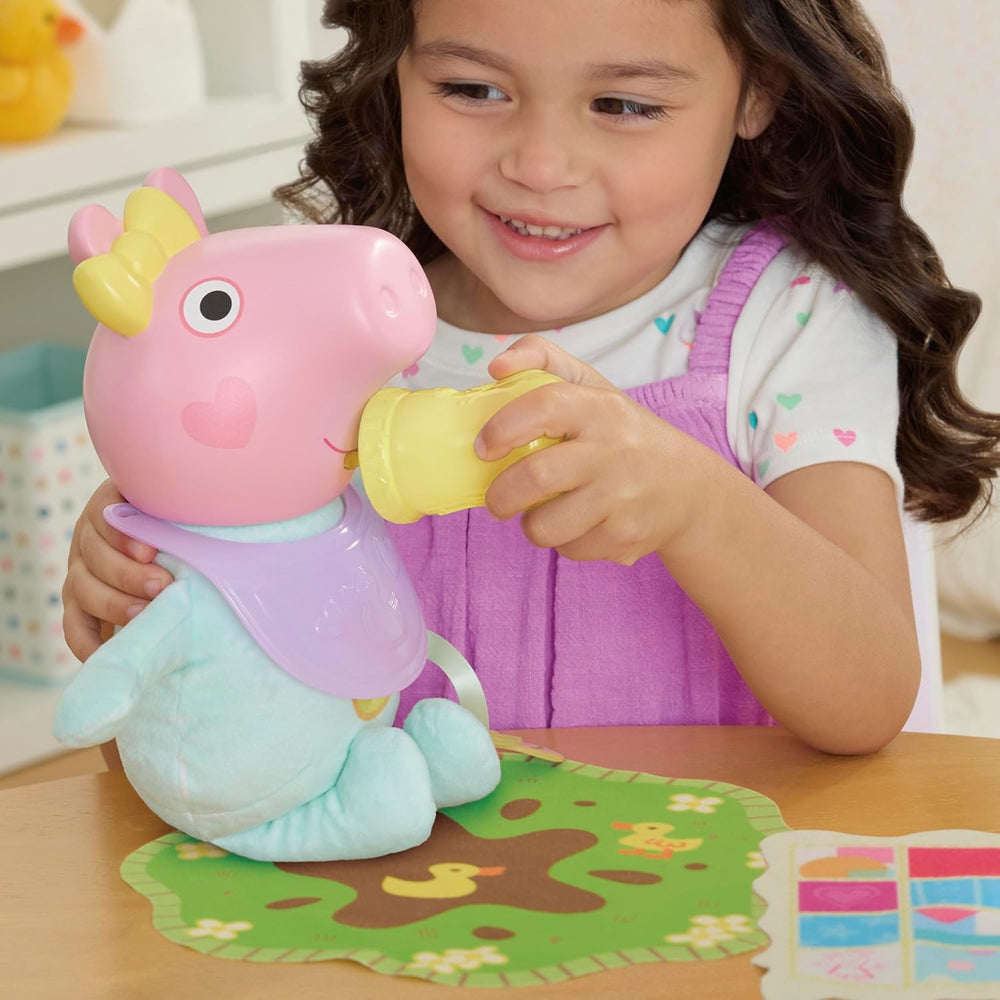 Poupée interactive Peppa Pig Evie 28 cm avec 20 sons et de nombreuses fonctions, ensemble de jouets pour enfants à partir de 3 ans