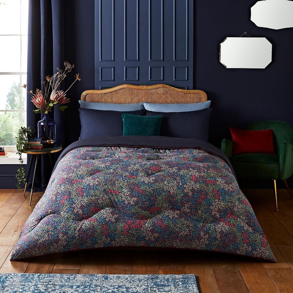 Couverture polaire Sherpa confortable Night Lark, tartan rouge classique, 9 Tog, luxueuse, moelleuse, épaisse et réversible, parfaite pour un canapé, un lit, un canapé. Hypoallergénique, lavable en machine, Taille : Lits et couettes Night Lark The Midnight Flower Lit double