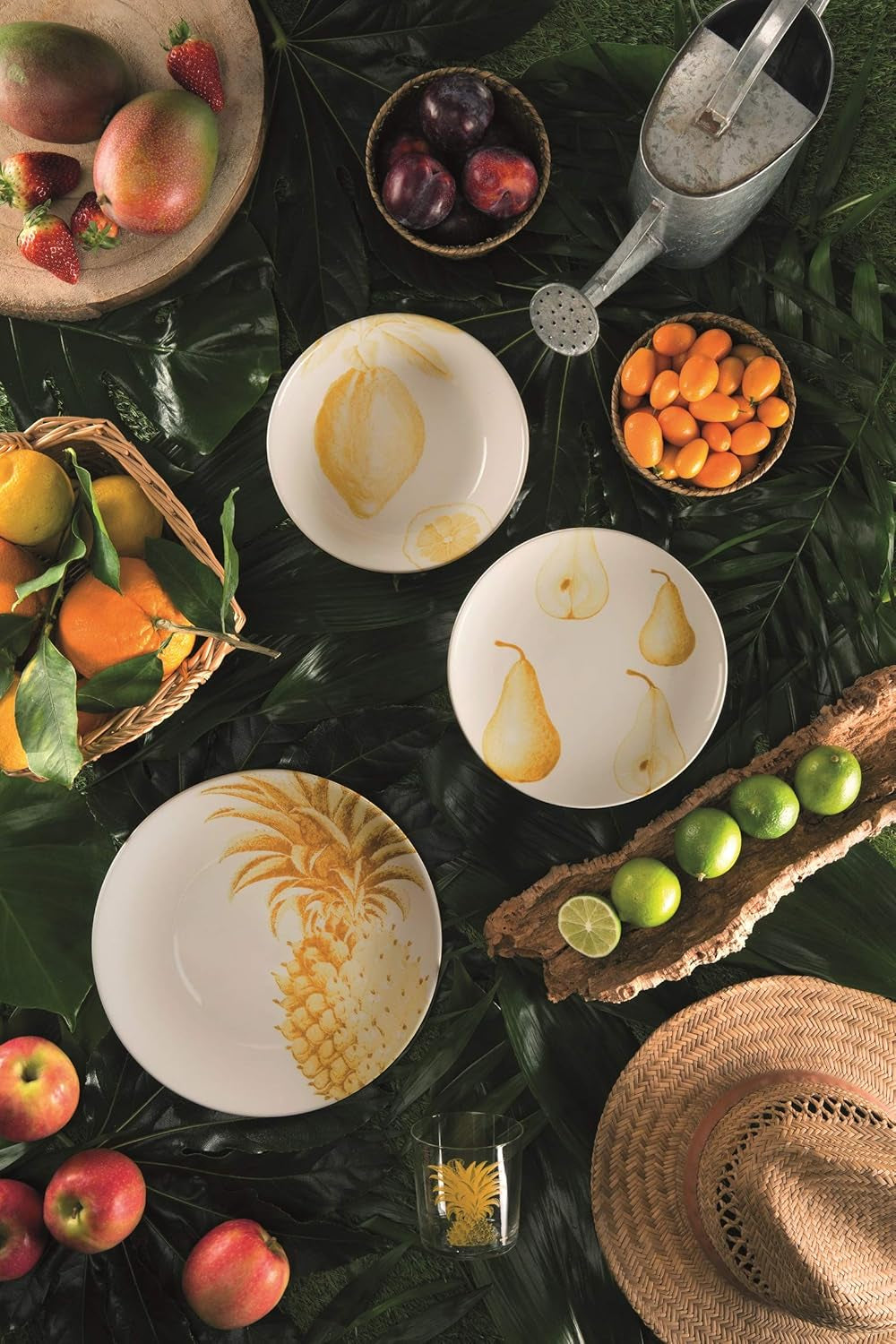 Assiette Excelsa Flora & Fauna, céramique, multicolore