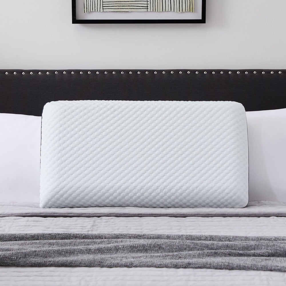 Oreiller LUCID à mémoire de forme avec gel 40x60 cm - respirant - effet rafraîchissant - housse lavable - oreiller certifié Oeko-Tex, blanc