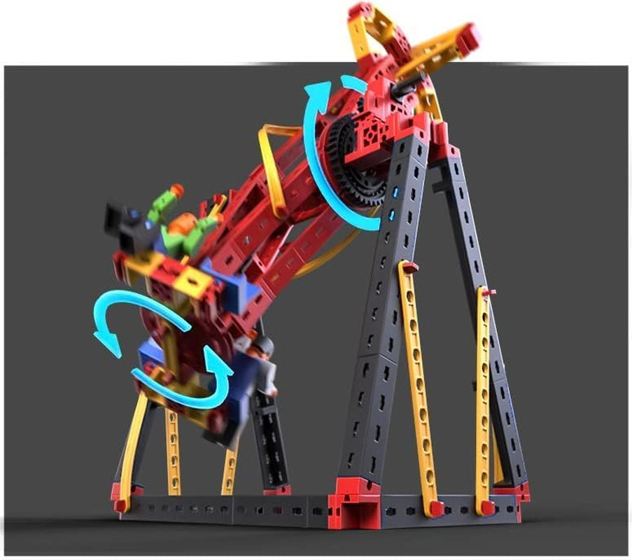 fischertechnik 569019 Advanced Crazy Rides - Bausatz Freizeitpark, Baukasten mit Karussell et Free Fall Tower, enfants à partir de 8 ans
