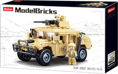 Gepanzertes Fahrzeug (265 Teile) [M38-B0837], Spielset , Klemmbausteine, Soldaten, mit Spielfigur, Army, Mehrfarbig, Sluban Klemmbausteine SL95707, Für Kinder ab 4 Jahren