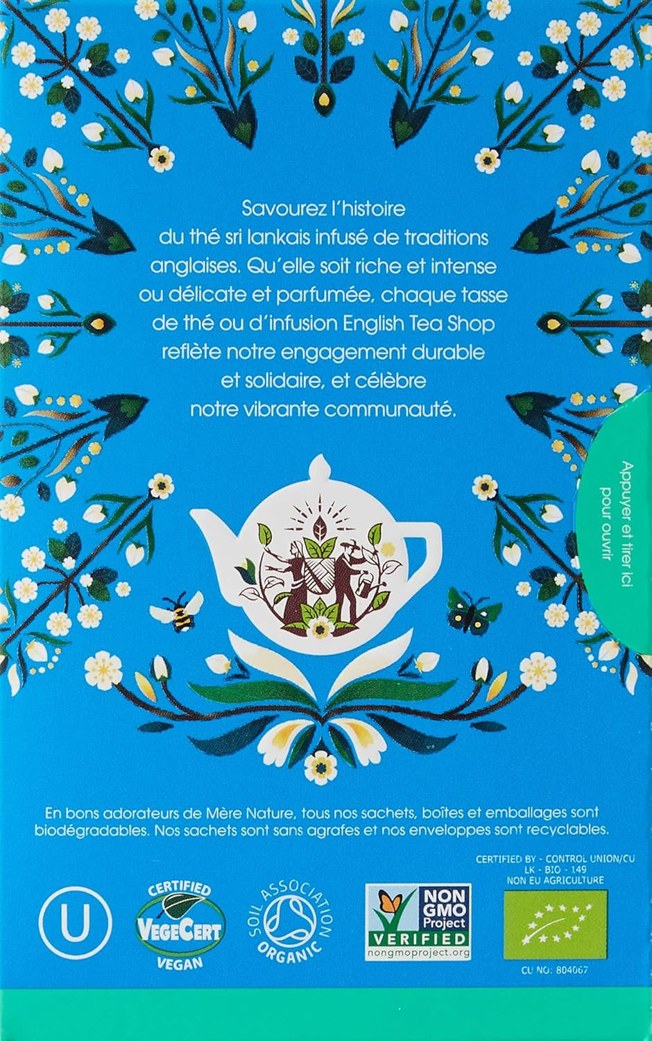 ETS - Thé noir Darjeeling, BIO, 20 sachets de thé (paquet de 2)