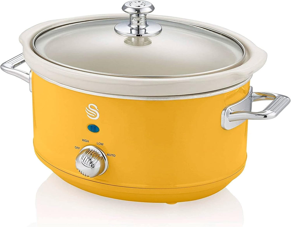 Swan Retro SF17021GRNEW Mijoteuse 3,5 litres, 200 W Mijoteuse Naty Shop Jaune