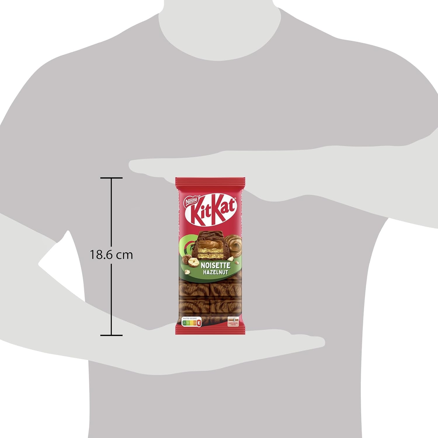 Gaufrette croustillante Nestlé aux noisettes avec garniture crémeuse aux noisettes et couverture de chocolat marbré, paquet de 2 (1 x 99 g)