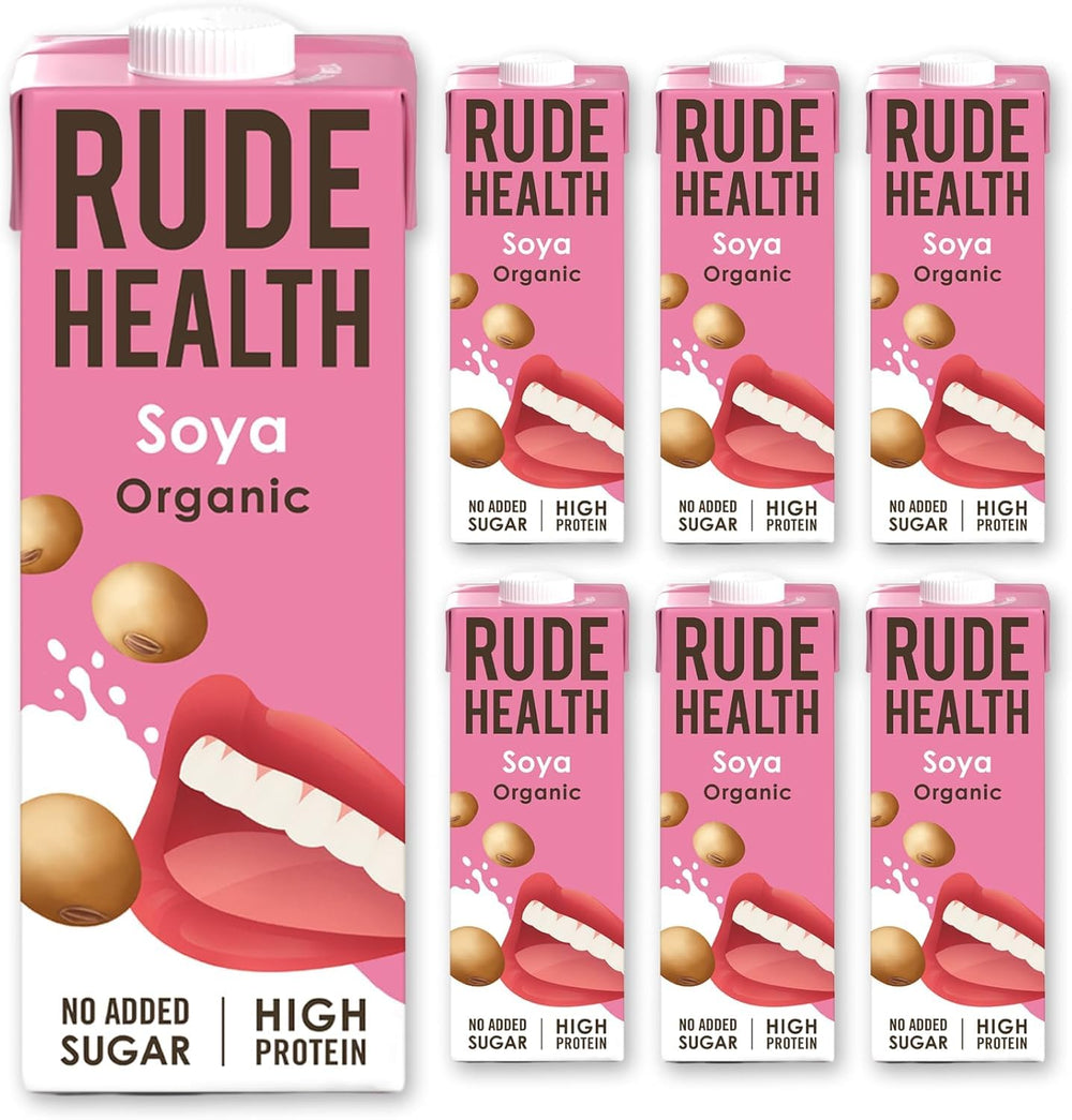 Rude Health 6 x 1 Litre Bio-Cashew-Drink, 100% naturel Bio-Getränk, sans gluten, sans gluten, preisgekrönt, sain et végétalien, 100% emballage recyclable