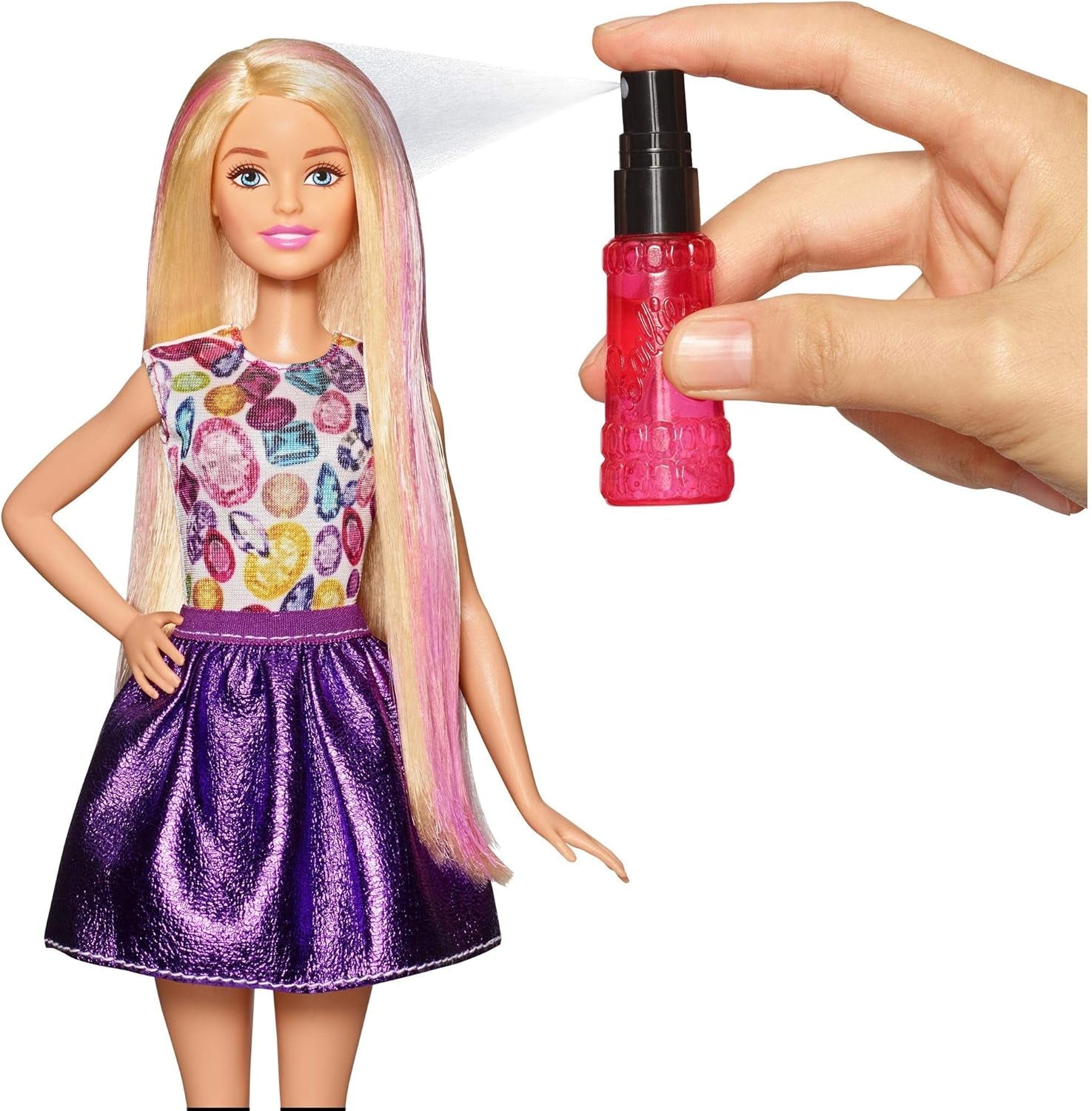 Mattel Barbie DWK49 Ensemble de jeux Wellen et Lockenspaß, grande couleur