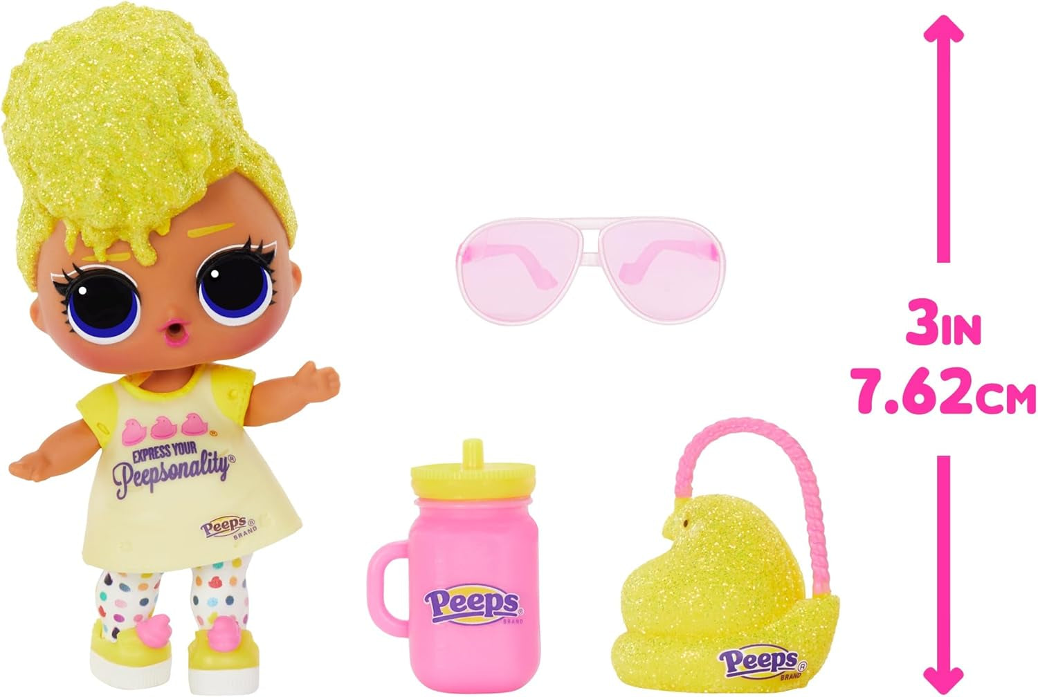 L.O.L. Surprise! Loves Mini Sweets Peeps - Tough Chick - Limitierte Auflage mit Frühlingsthema - Sammlerpuppe mit 7 Überraschungen - Für Mädchen, Jungen und Sammler ab 4 Jahren