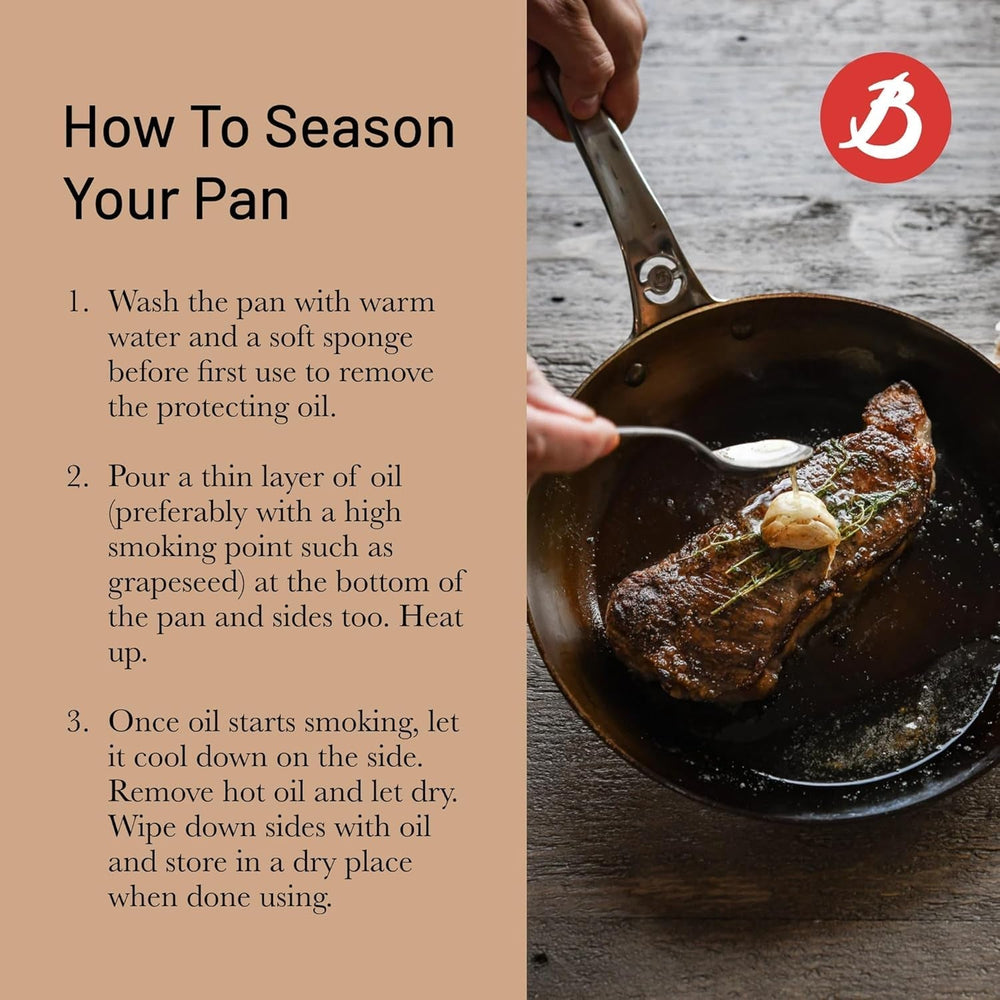 Poêle MINERAL B PRO En acier Casseroles et poêles Naty Shop