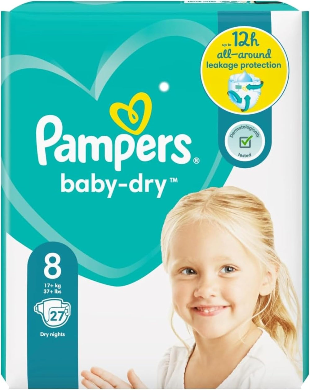 Couches Pampers 81657566 Pantalon Baby-Dry, blanc