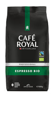 Café Royal Professional Line Bio Espresso – Machines à café pour machines entièrement automatiques, aromatiques, torréfaction foncée, étoiles 4/5, Bio & Fairtrade, 1 kg