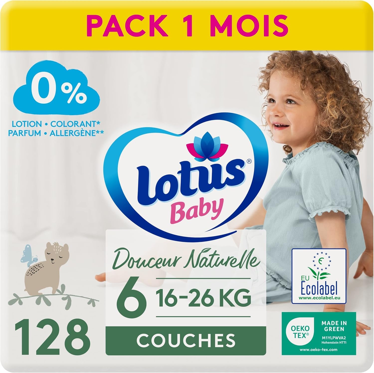 Couches Douceur Naturelle, taille 5 (12-20 kg), 1 mois, 140 couches