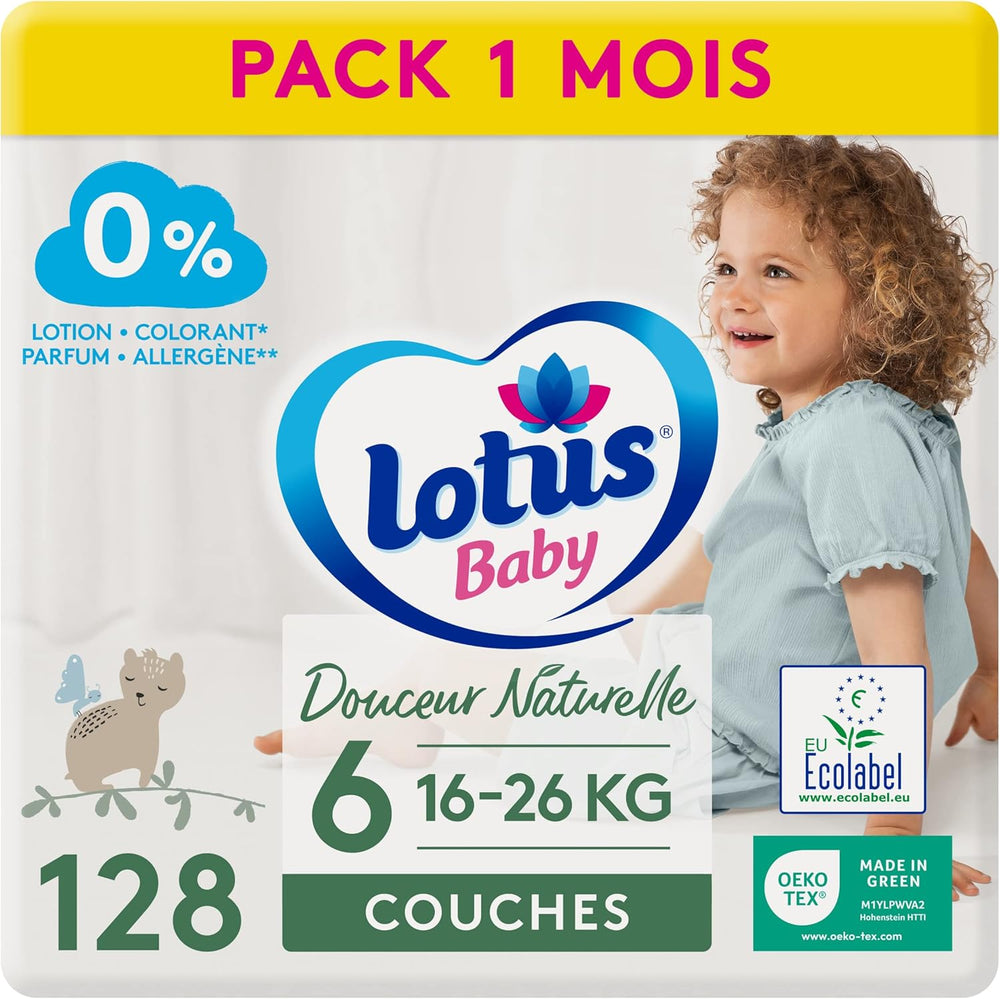 Couches Douceur Naturelle, taille 5 (12-20 kg), 1 mois, 140 couches
