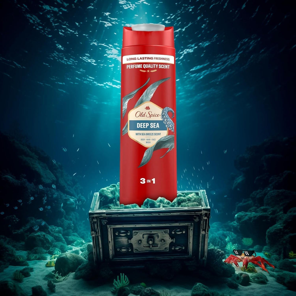 Old Spice Deep Sea 3-In-1 Gel de duș și șampon pentru bărbați Duș și baie Old Spice
