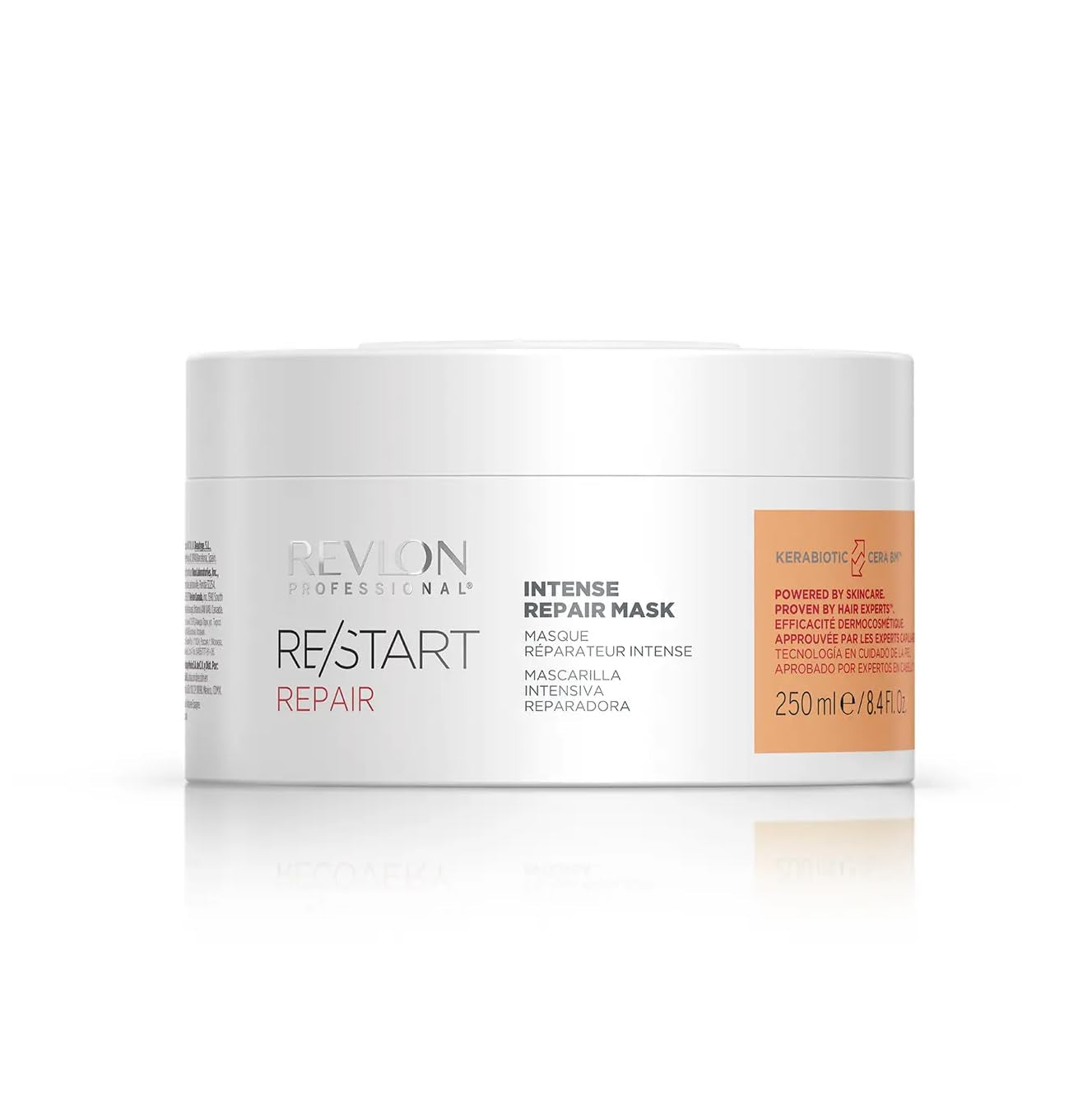 RE/START Repair Masque réparateur intense 250 ml Masque intensif pour cheveux abîmés Renforce les cheveux abîmés de l'intérieur Traitement capillaire régénérant Naty Shop Masque capillaire 1 pièce (lot de 1) Sans odeur