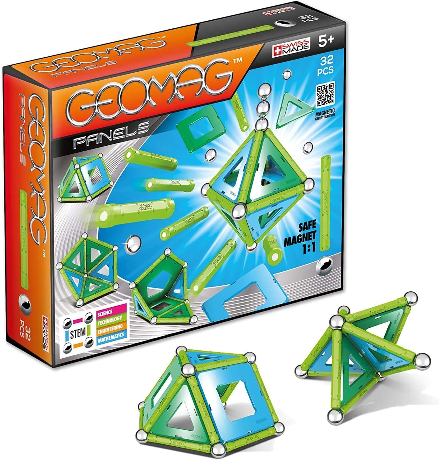 Geomag Classic Panels 192 pièces Jeux magnétiques pour enfants, enfants et filles à partir de 5 6 7 8 9 10 11 12 13 ans, constructions magnétiques, jeux pour enfants