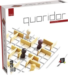 Gigamic, Quoridor Mini, jeu familial, jeu en bois, 2-4 joueurs, à partir de 8 ans, 15 minutes, allemand, multilingue, multicolore, coloré