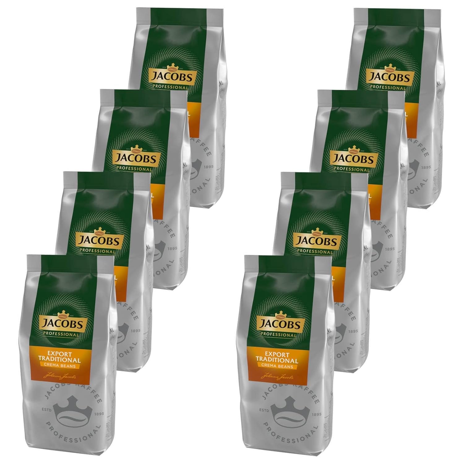 Café traditionnel à la crème de café, grains entiers, 8 x 1000g, 8 kg