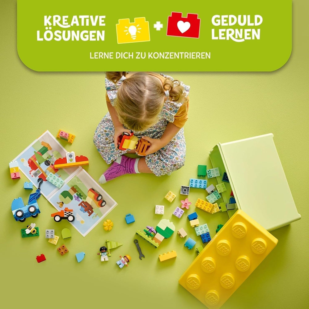 LEGO DUPLO Classic Brick Box Voitures et camions, ensemble de jeu de véhicules pour enfants à partir de 1,5 ans, jouet d'apprentissage créatif, jouet de voiture et ensemble de voiture de course 10439 Jeux de construction Besuche den LEGO-Store