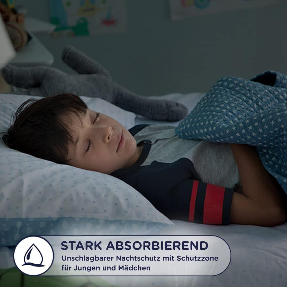 DryNites Couches absorbantes pour énurésie nocturne pour garçons de 4 à 7 ans (17 à 30 kg), paquet mensuel géant, 64 unités