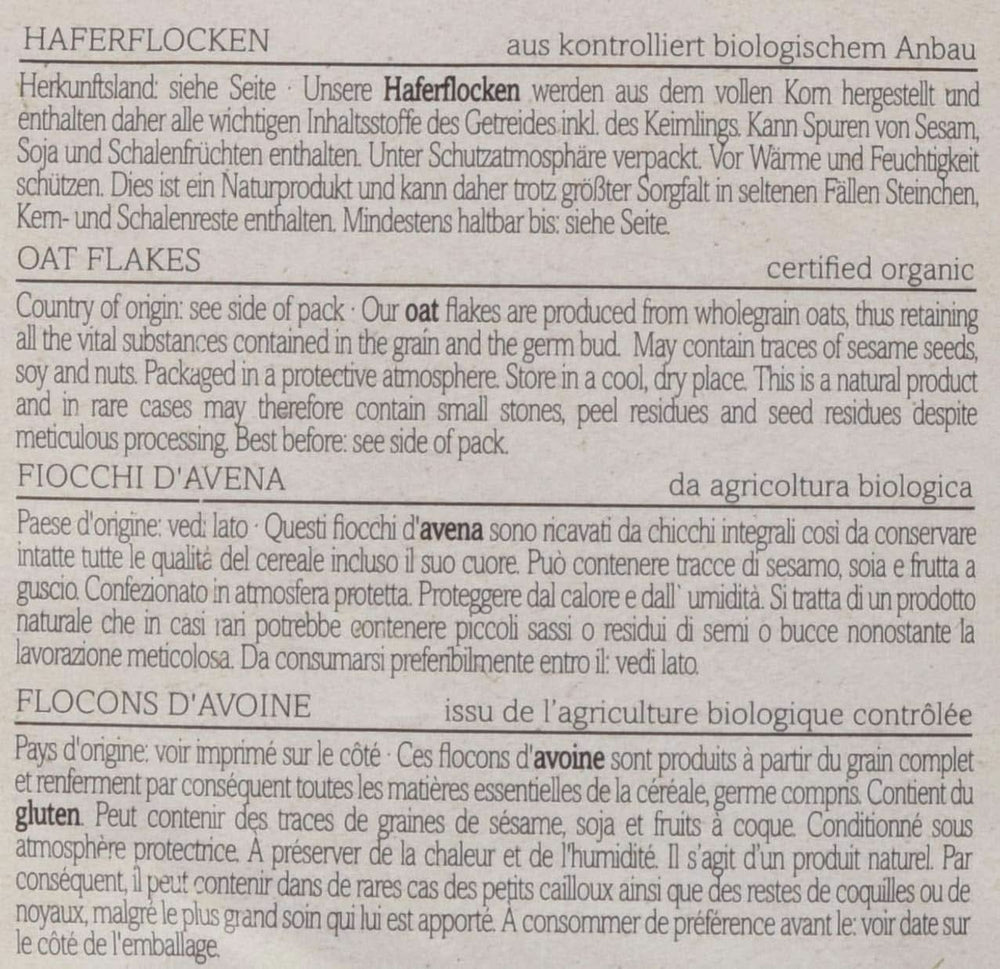 Gruau Verival - Bio, pack de 6 x 500 grammes Cereale Naty Shop