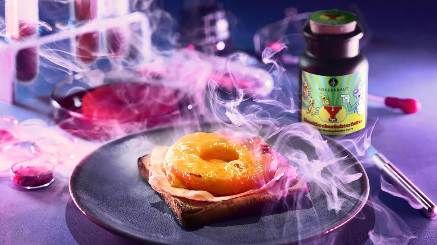 Ankerkraut x Yps Urzeitkrebszüchterfutter, Gewürzmischung für Rice, Gemüse et Snacks, avec Rote Beete, Kurkuma et Zwiebel, sans Salz, 80 g dans du verre de liège