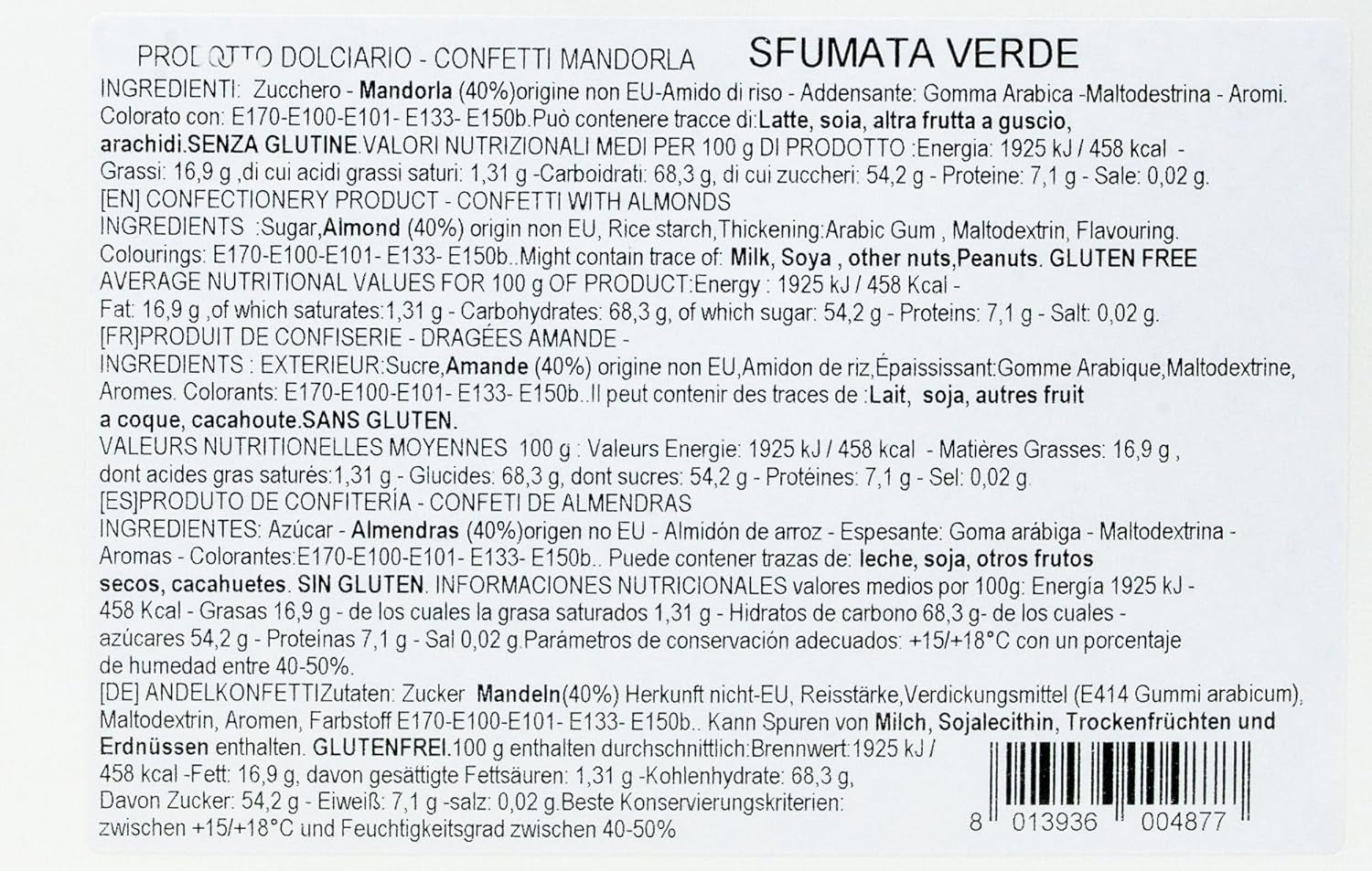 Amandes classiques aux oignons verts, 1 pièce