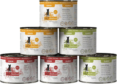 catz finefood Senior Collection Katzenfutter nass - Premium Nassfutter für Ihre Senior Katze - getreidefree, ohne Zucker, hoher Fleischanteil, Vitamine & Mineralien (6 x 200g Dose)
