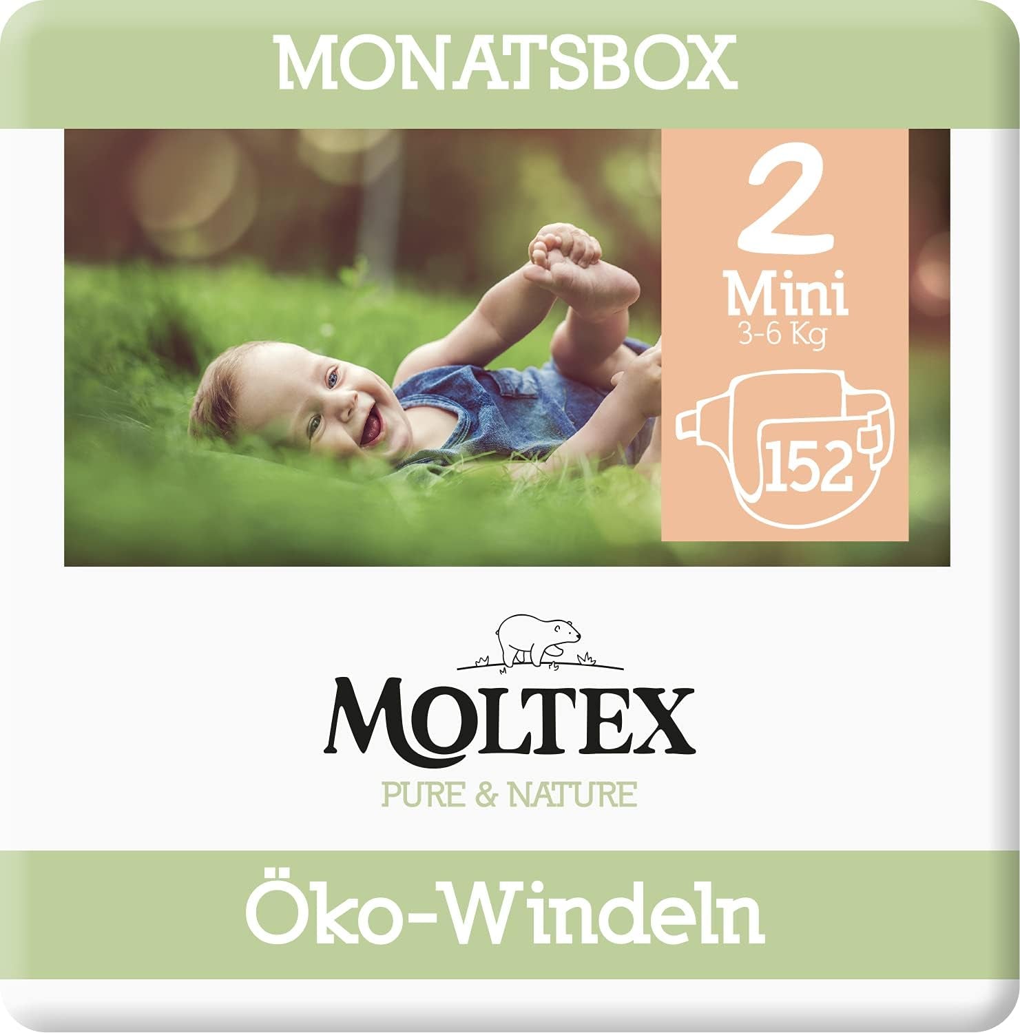 Scutece organice Pure & Nature, mărimea 6 XL (17-28 kg), cutie lunară, 84 de scutece organice
