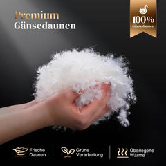 135X200 Plapumă pentru toate anotimpurile 100% plapumă de bumbac cu puf de gâscă și pene, plapumă de pene cu umplutură groasă fără pluș viu, plapumă de tranziție extra pufoasă 3D Baffle Box pentru pat unic, alb Plapumi si pilote Naty Shop