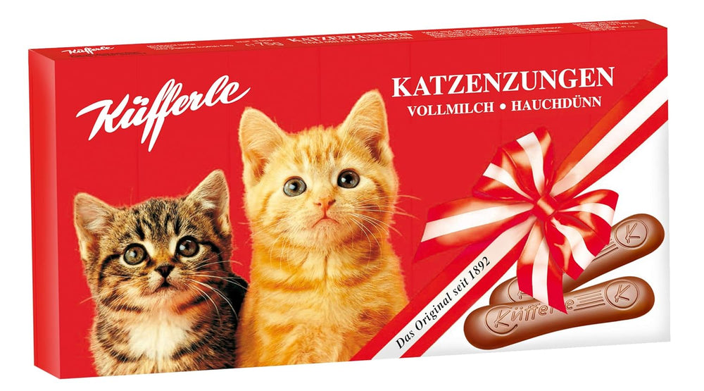 Küfferle langues de chat 10x75g multipack, chocolat au lait, 10 pièces