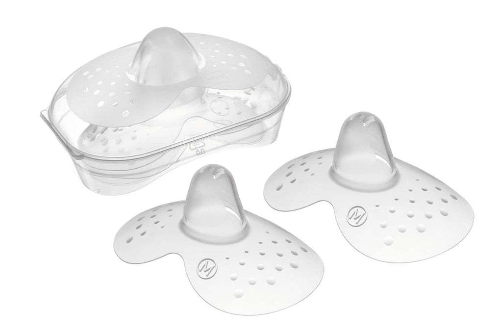 MAM | Capace pentru sâni - Set de 2 tampoane pentru sâni din silicon (mărimea L, 23mm) Accesorii Hrana si Alaptare Bebe Naty Shop 2 bucăți (pachet de 1)