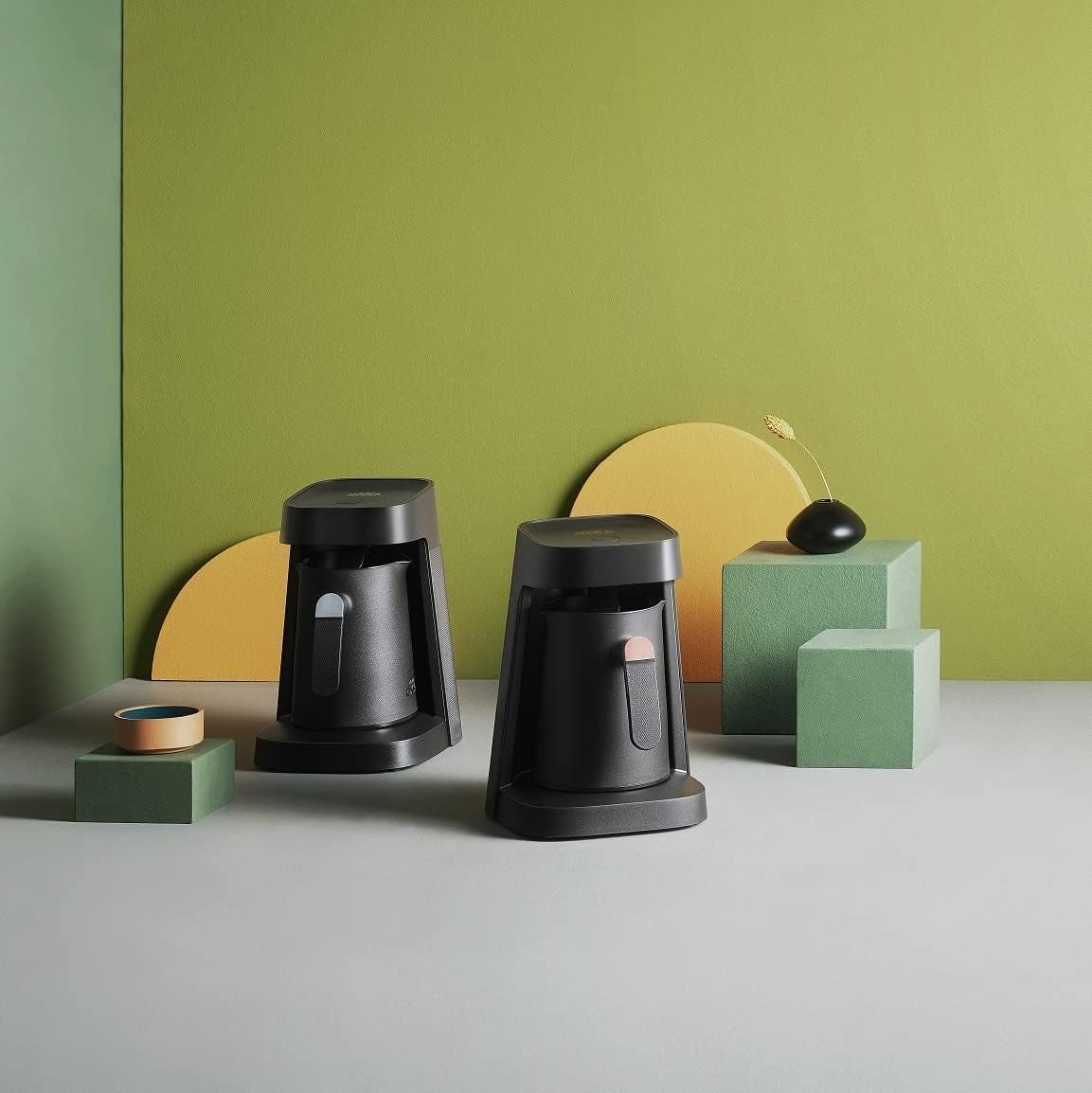 Cafetière turque Arzum Okka MINIO JET, 400 W, capacité 5 tasses, protection contre les débordements, système d'avertissement acoustique, cafetière turque, chrome