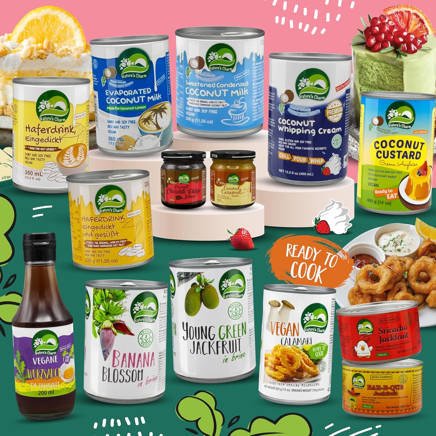 Lait d'avoine concentré végétalien Nature's Charm - Café et desserts