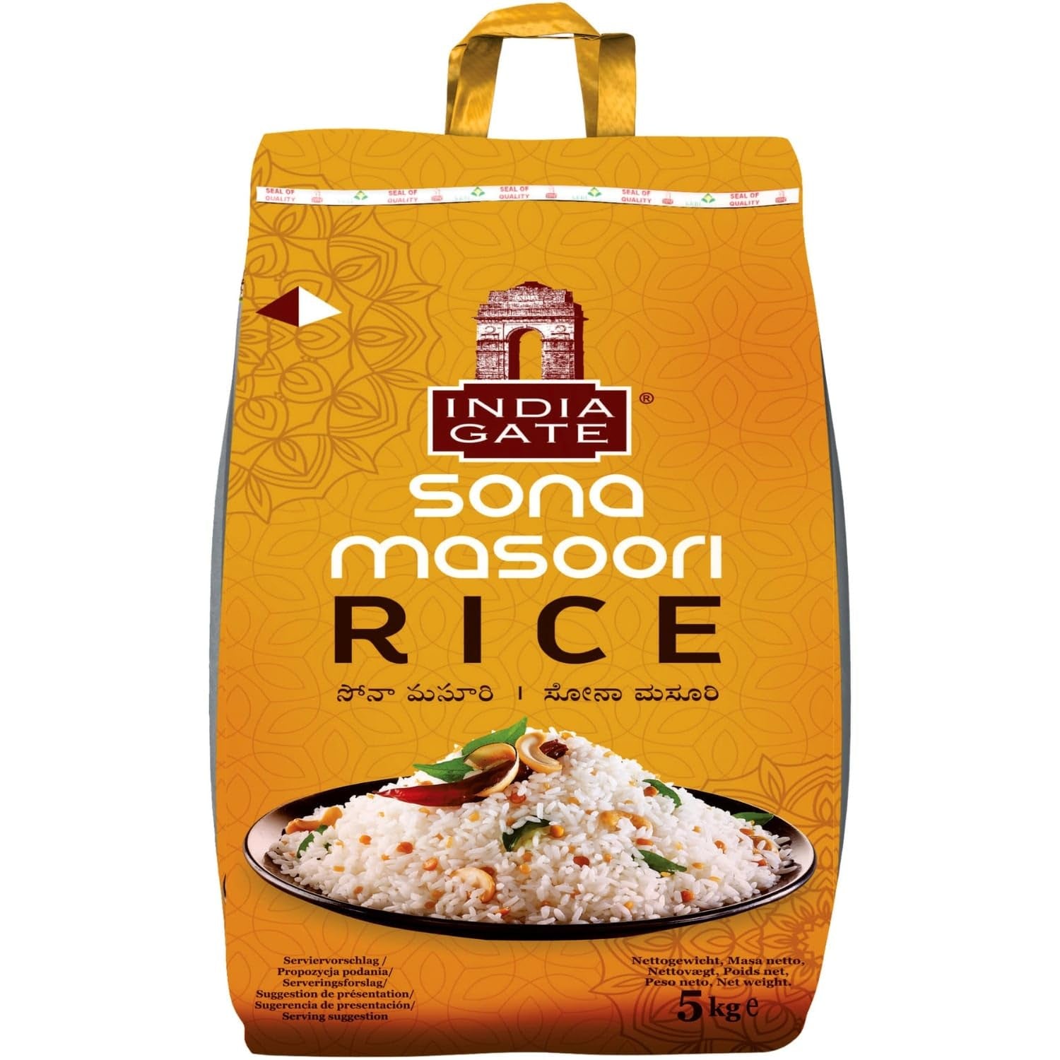 INDIA GATE Premium Basmati Rice – Riz fin à grains longs, aromatique, d'Inde, à grains longs fins (1 x 5 kg)