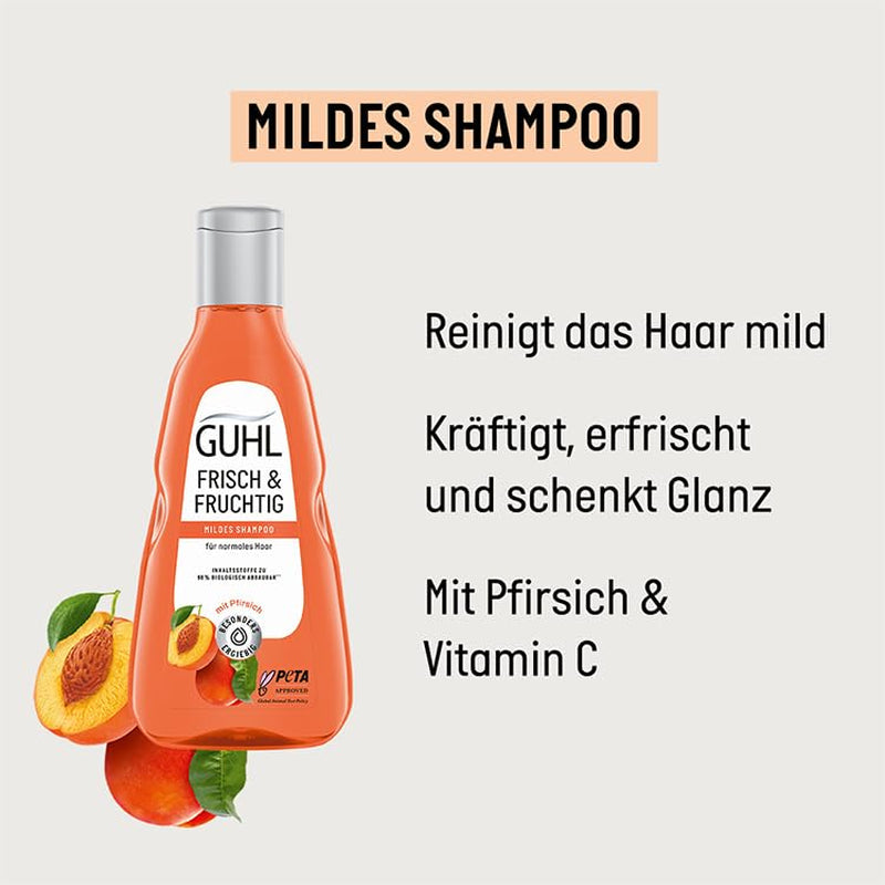 Guhl Shampoing Frais & Fruité - Contenu : 250 Ml - Type de cheveux : Normaux Douche et bain Guhl