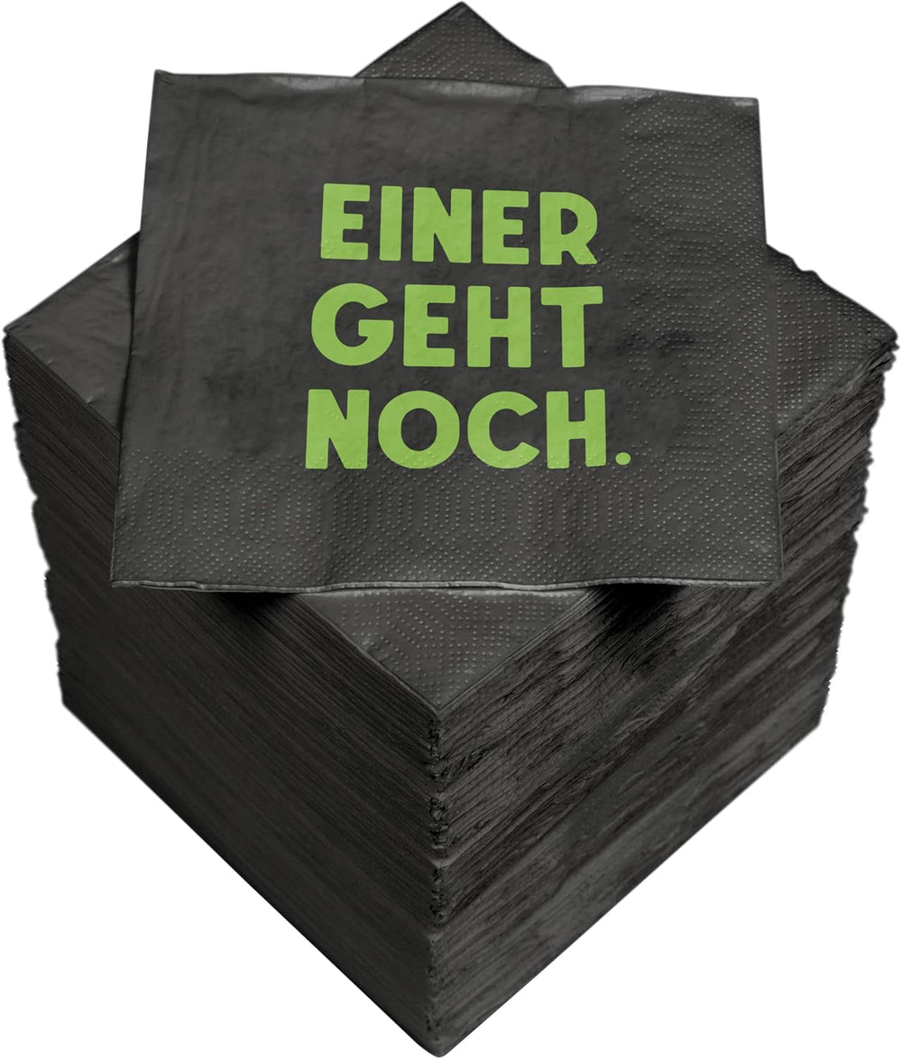 Serviettes de cocktail HEKU 'Schön Dass Du Da Bist', 3 couches, 25X25Cm, 150 pièces I Design élégant I Idéal pour les célébrations I Pratiquement emballé