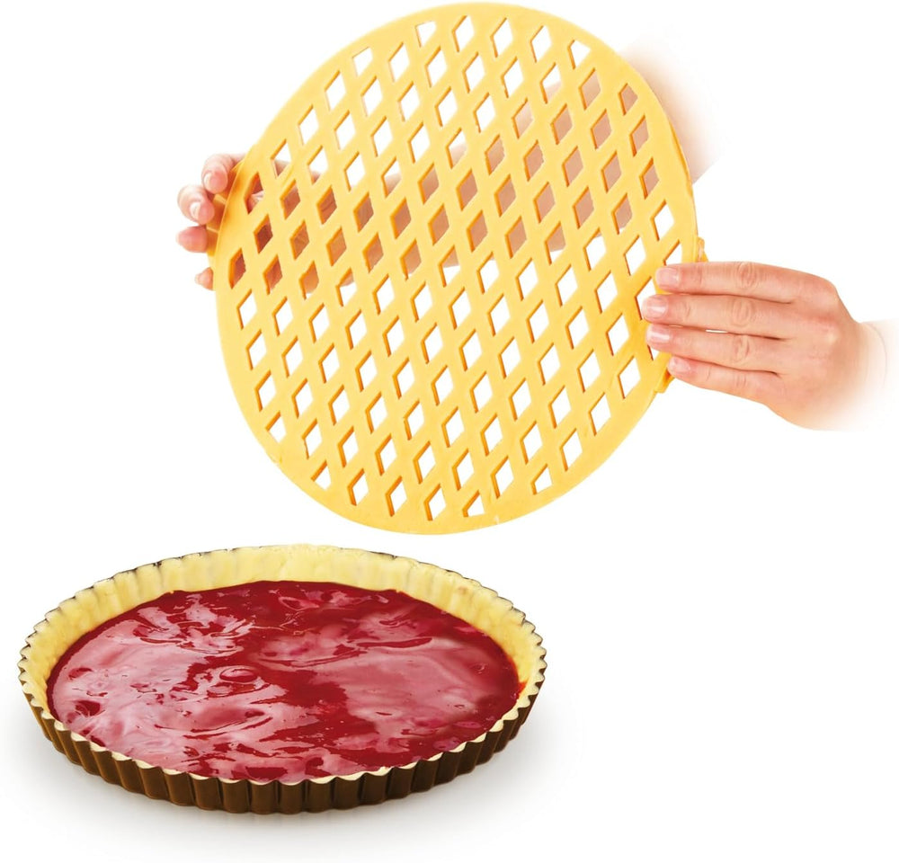 Boîte à biscuits Tescoma, plastique, blanc/jaune, 34 x 33 x 1,8 cm