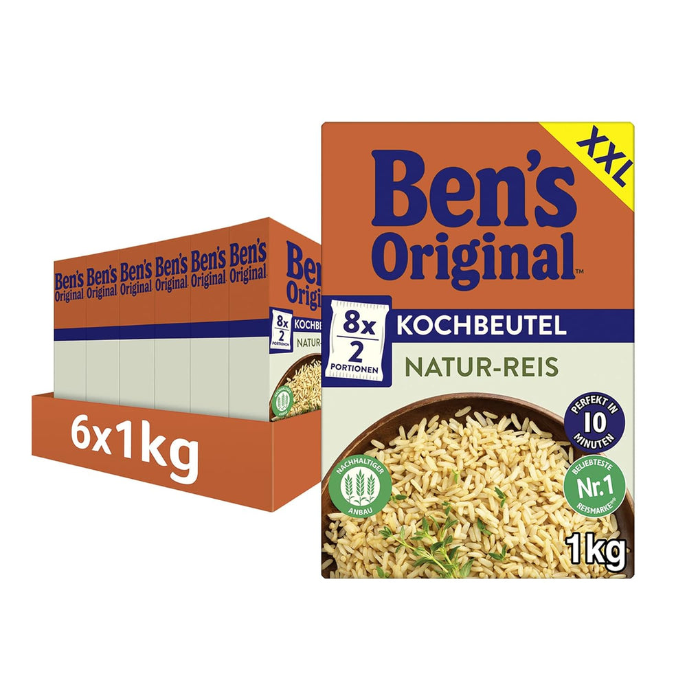 Riz naturel BEN'S ORIGINAL™ en sachet, 9 x 500 g