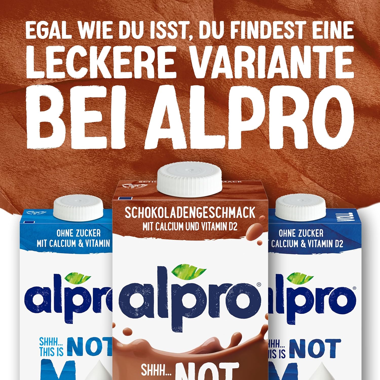 Alpro Sojadrink, Vanillegeschmack, Pflanzlicher Drink, végétalien, sans lactose, sans gluten, UHT, 15x250ml, paquet de 15