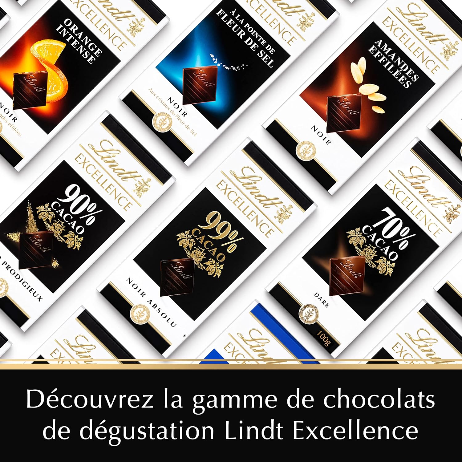 Lindt Excellence Barre de cacao à 78 pour cent - Barre végétalienne à persistance d'intensité de cacao 100 g Cadeau idéal