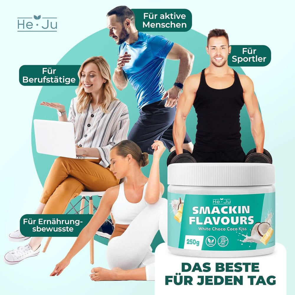 He-Ju, Poudre au goût de chocolat blanc et noix de coco, 250 grammes Aromas Naty Shop