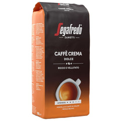 Segafredo Zanetti Caffè Crema Dolce - Grains entiers (paquet de 1 kg) - Convient pour Caffè Crema - Grains de café torréfiés légèrement à moyennement au goût doux et équilibré (paquet de 2)
