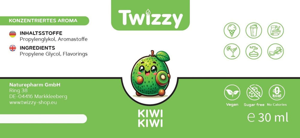 Arôme concentré Kiwi Twizzy, 30 ml Arômes Naty Shop