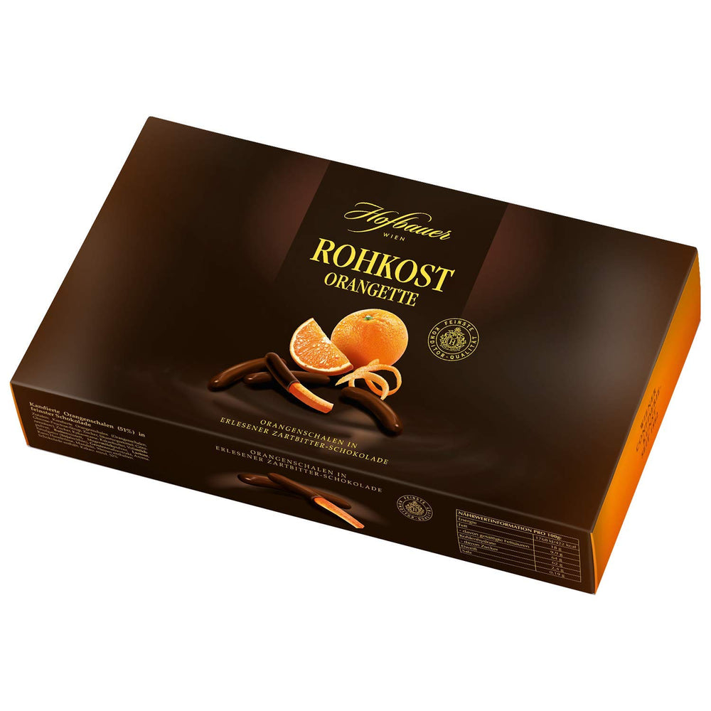Hofbauer Vienna Orangette crue, tranches d'orange enrobées de chocolat, 1000 g