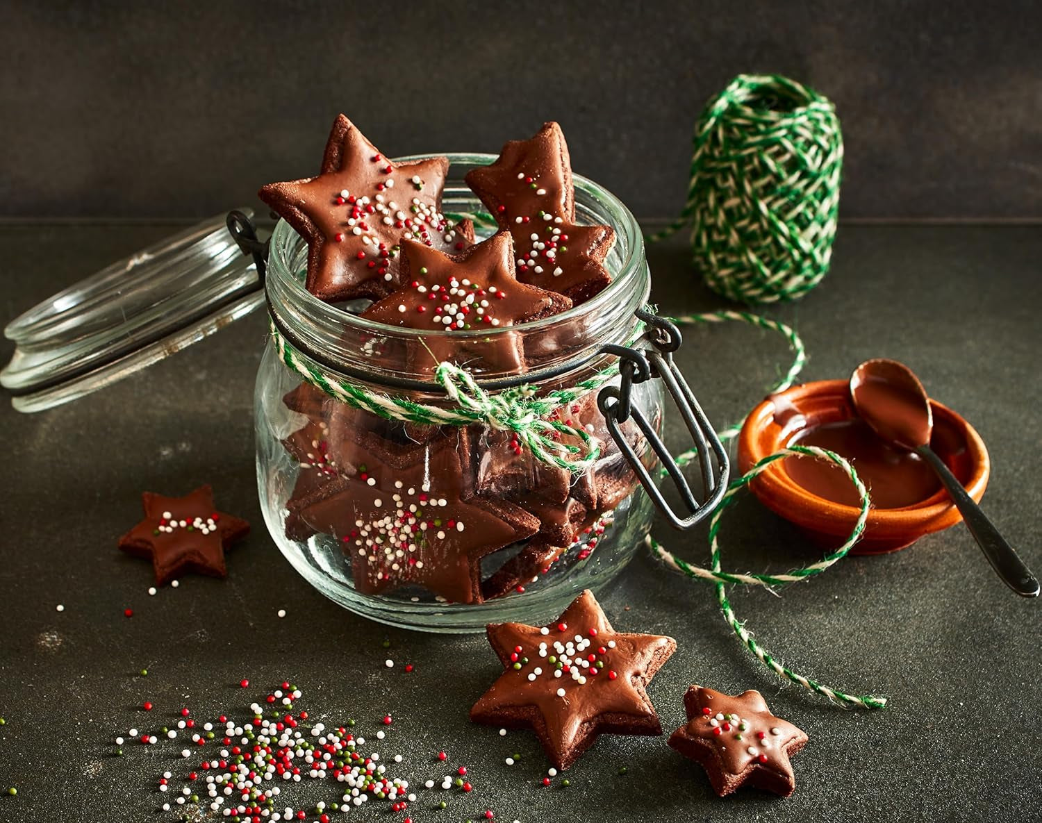 Fursecuri fără gluten RUF cu glazură de cacao, amestec de copt pentru 3 tăvi de copt, potrivit pentru boala celiacă, 100% fără gluten