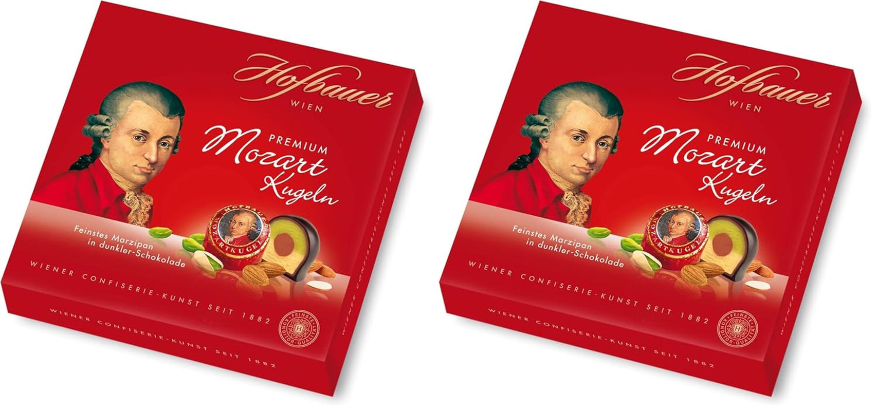 Hofbauer Vienne, Mozartkugeln 200 g, chocolat noir